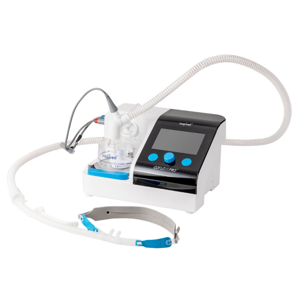 High Flow Device with Mix of Air and Oxygen O2FloPro with Battery